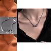 Elegant Titanium Steel Round Pendant Necklace For Unisex Fashionable Style