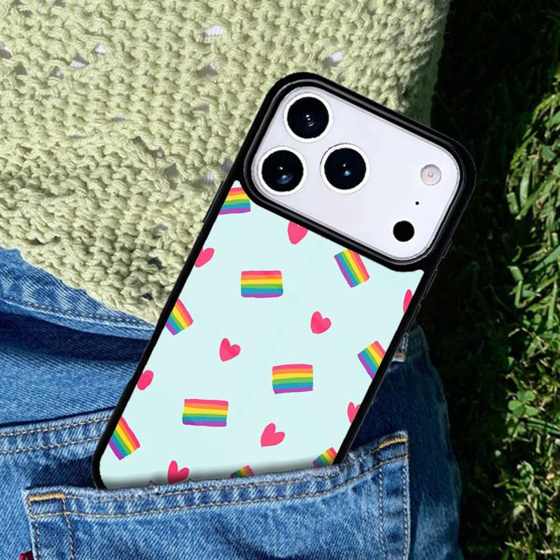 Gay Lesbian LGBT Rainbow Pride phone case cover Compatible with for IPhone 17air 16e 15 14 13 12 11Pro Max 17 Air