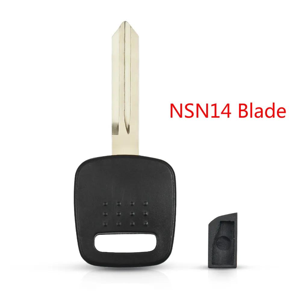 Fits for Nissan A33/A32 Transponder Key Shell Replacement Fobs Uncut Blank Blade Car Key Cover Case with NSN14/NSN11 Blade