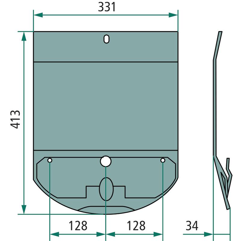 Middle skid for the STOLL JF 3087-775X mower