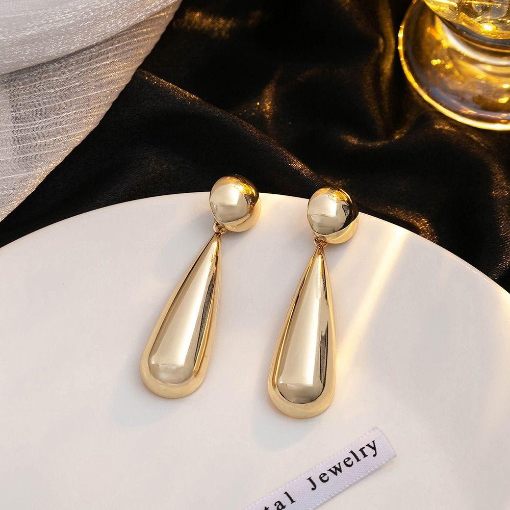 Irregular Teardrop Earrings Modern Design Oval Drop Earrings Geometric Earrings  Women