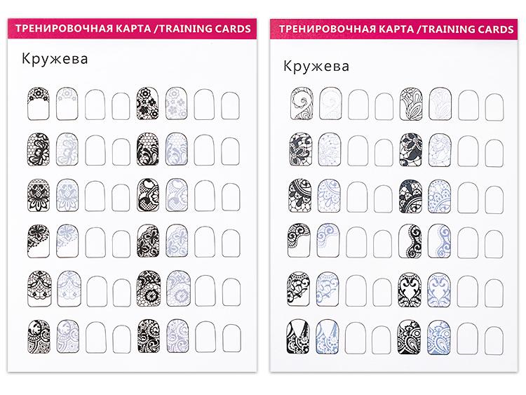 Доска для практики нейл-арта: Многоразовый инструмент для обводки и рисования линий для начинающих