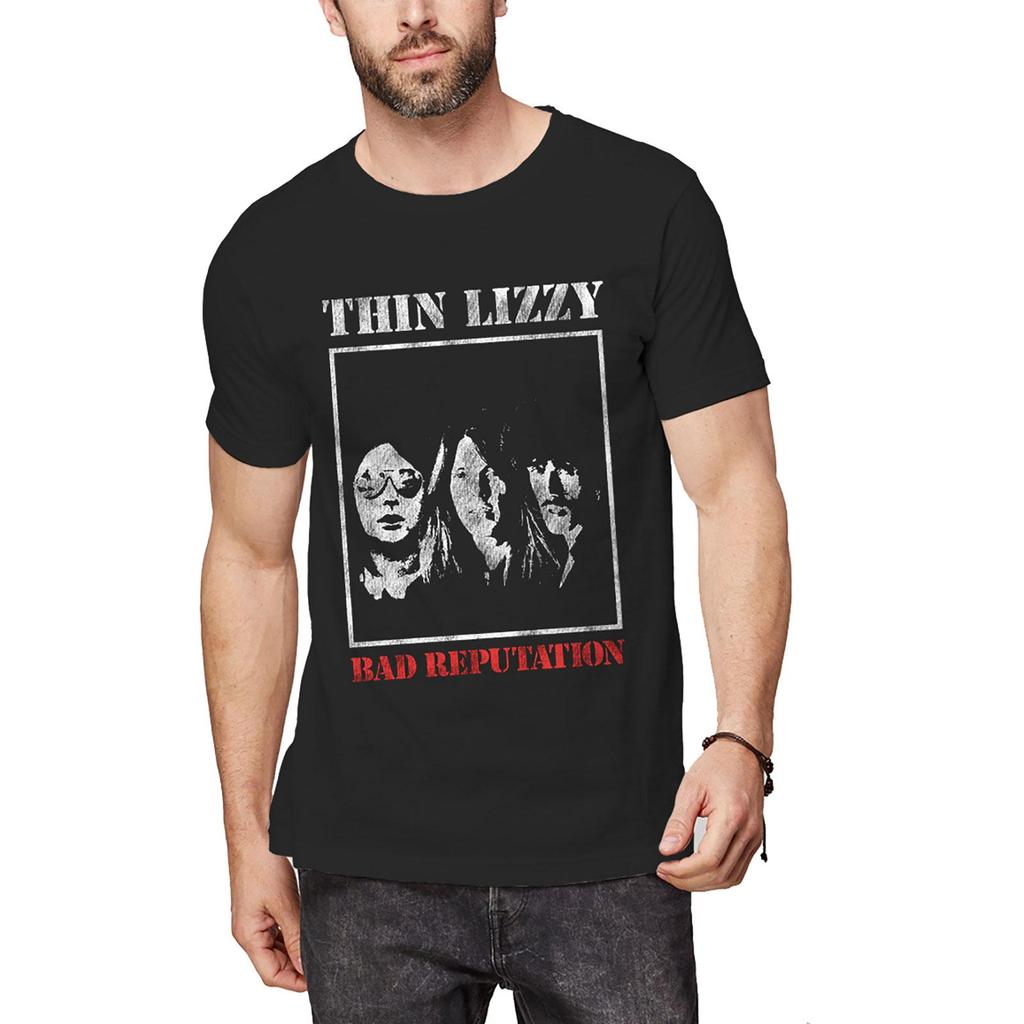 Thin Lizzy Футболка унисекс для взрослых с плохой репутацией из хлопка