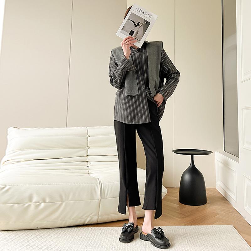 Полутапочки, женская верхняя одежда, обувь для ленивых с квадратным носком, женские повседневные сандалии на плоской платформе, новая модель на одну ногу