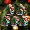 2025Рождественская елка, украшение, подвеска, сделай сам, благословение имени Санта-Клауса, смоляная семейная рождественская подвеска, фигурки, поделки, аксессуары для дома