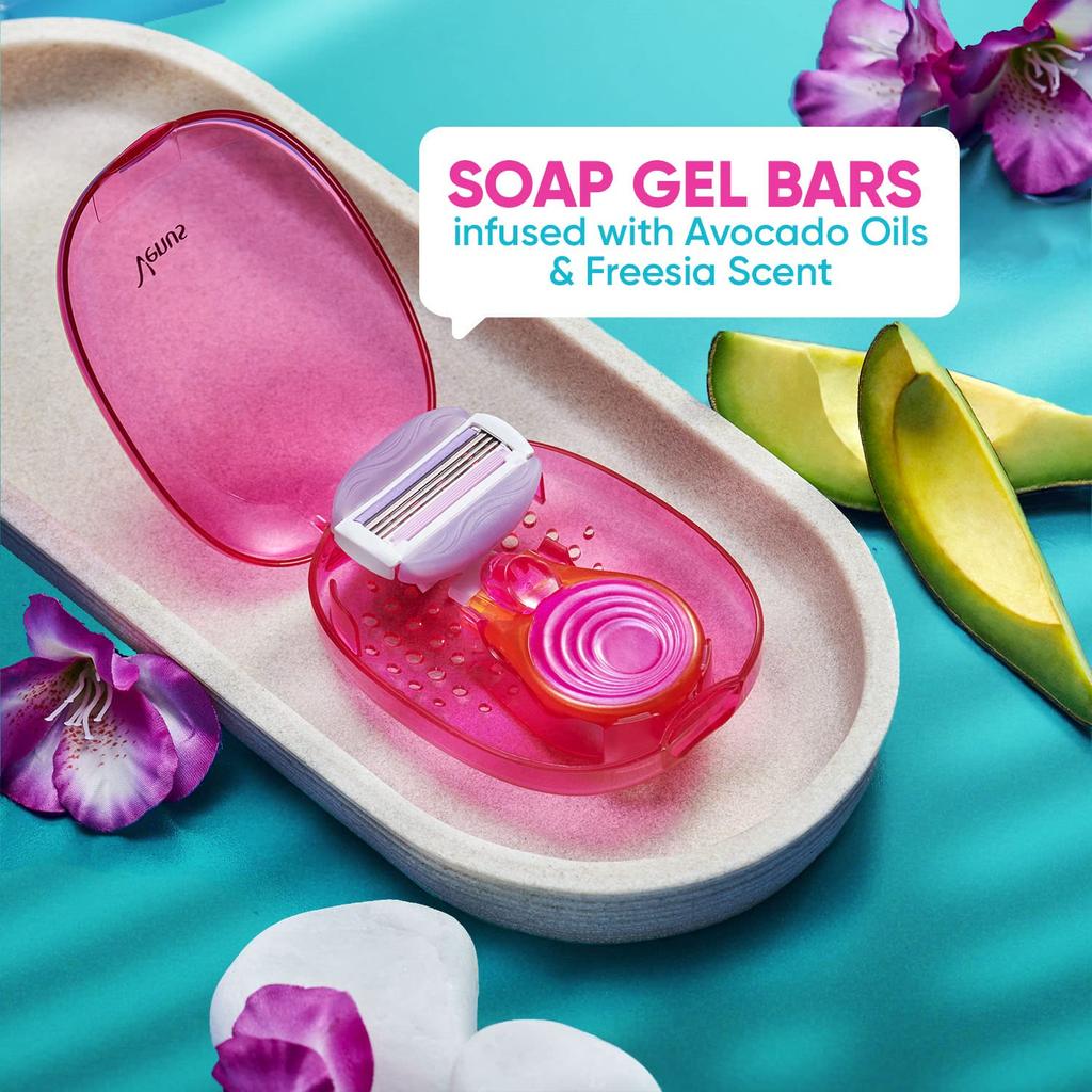 Средство для удаления волос Gillette Venus Snap | Женская бритва для тела| Компактный корпус| Гель-мыло с авокадо