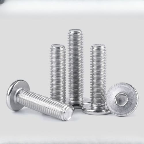 20-Piece Digital Pack of M4 Ultra-Low Head Tapping Screws, Flat Head Hex Socket Head Screws for Wood and Thin Steel Plates (M4*8)