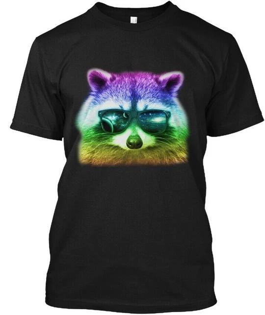 Racoon 100% Cotton T-shirt Mens Tees Top Made in the USA T-Shirt Tee Top Unisex