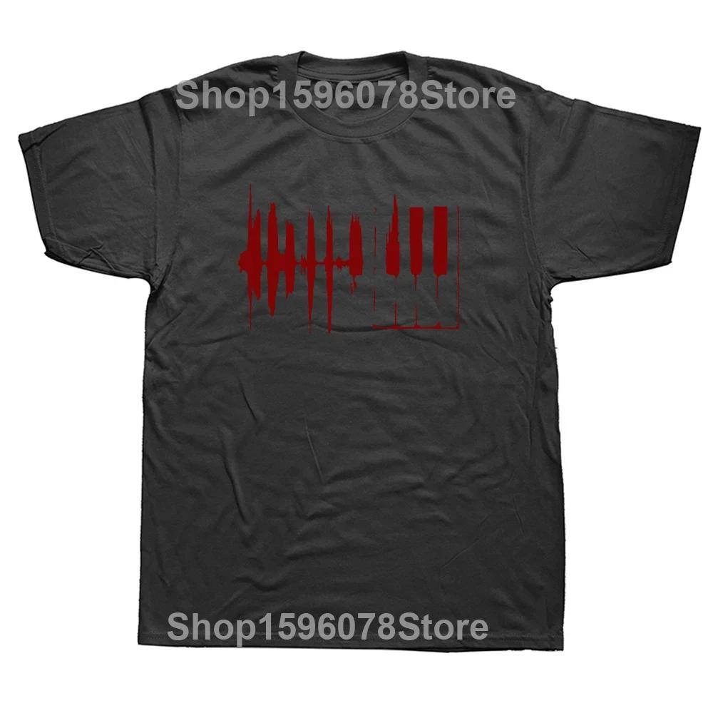 Piano Heartbeat T Shirt Men Male Summer Short Sleeve Thanksgiving Day Custom Team Music Evolution Pianist T-Shirts