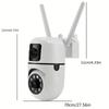 360° Двухлинзовая WiFi Домашняя Камера Наблюдения HD 2 Мп