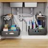 Under Sink 2 Tier Sliding Cabinet Basket Organizer Drawer Pull Out Cabinet Multi-Purpose Sink Organizer for Bathroom Kitchen