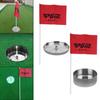 Stainless Steel Golf Green Hole Cup Flag Stick Durable for Putter Accessories