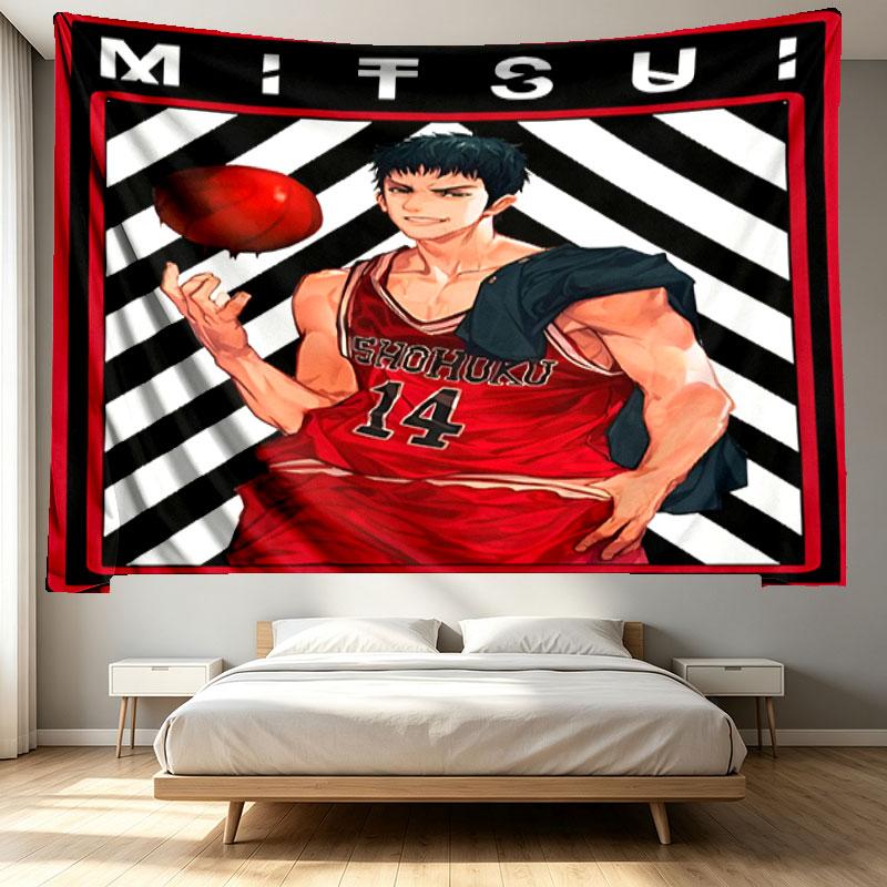 SLAM DUNK Print Tapestry - Portable Wall Decor Cloth, for Home, Dorm, Travel, Bedroom, Living Room - Ideal Birthday Housewarming Gift