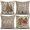 New Christmas Printed Pillowcase Decorative Sofa Pillowcase Bedroom Bedside Cushion Cover