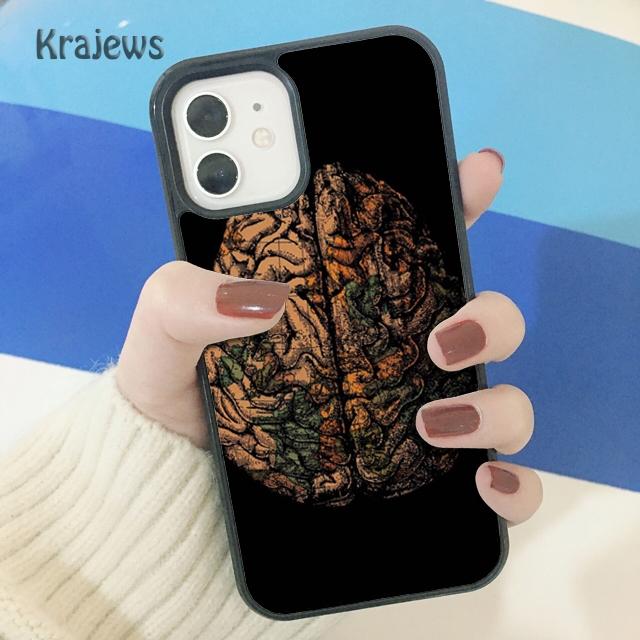 Krajews Анатомия Мозг Мягкий Чехол Для Телефона Для iPhone 18 17 Air 16 15 14 plus 11 12 13 pro max coque Чехол Fundas
