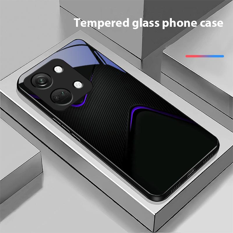 Простой и большой для OnePlus Nord 3 5 6T 7 Pro 8 12 10T Reno8 Lite 5G 10R Nord N30 Чехол для телефона из закаленного стекла с твердой оболочкой Черный