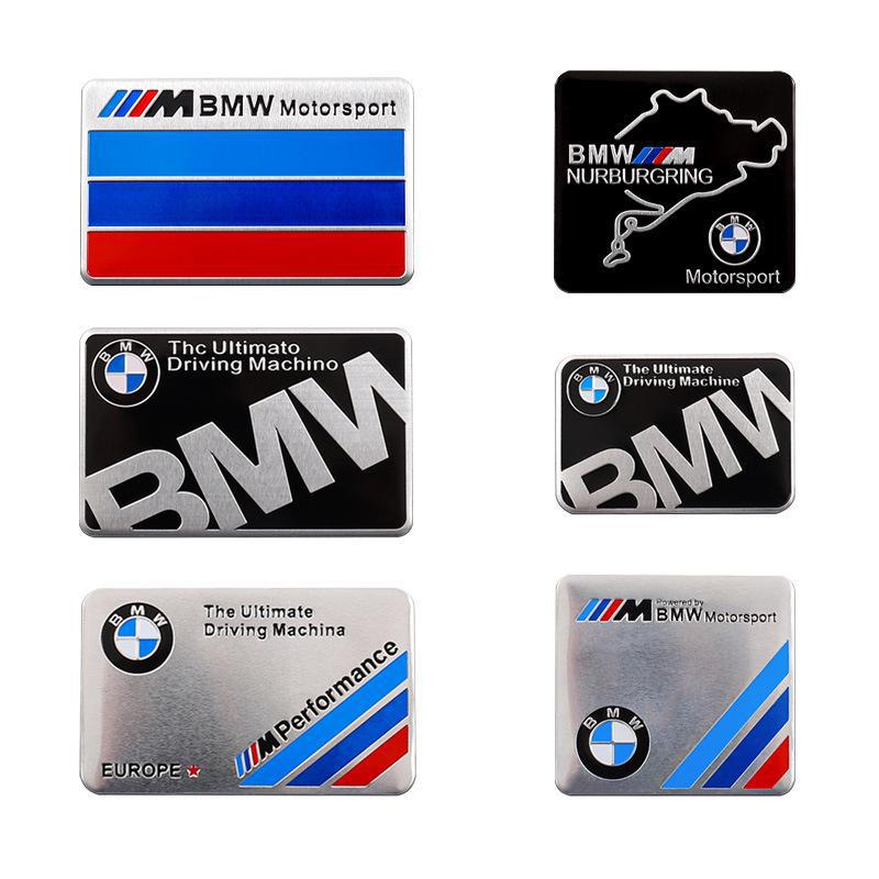 Наклейки с логотипом автомобиля BMW M Performance из металла — алюминиевая этикетка для декора крыльев.