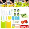 Fun And Educational Kids Plastic Kitchen Knife Set Safe For Cutting Fruits And Veggies