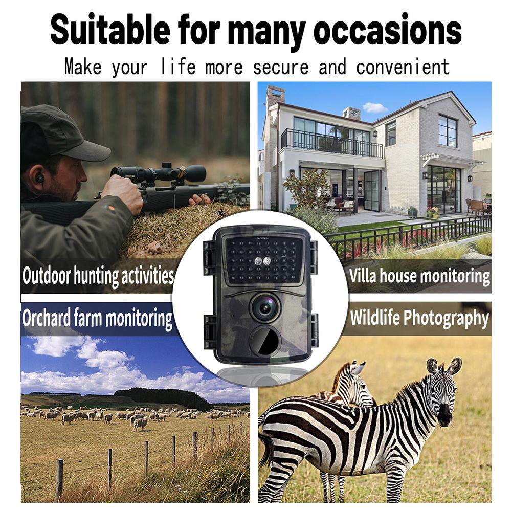 Уличная охотничья камера 1080p, водонепроницаемое охотничье оборудование, инфракрасное ночное видение, детектор наблюдения за следами диких животных, камера