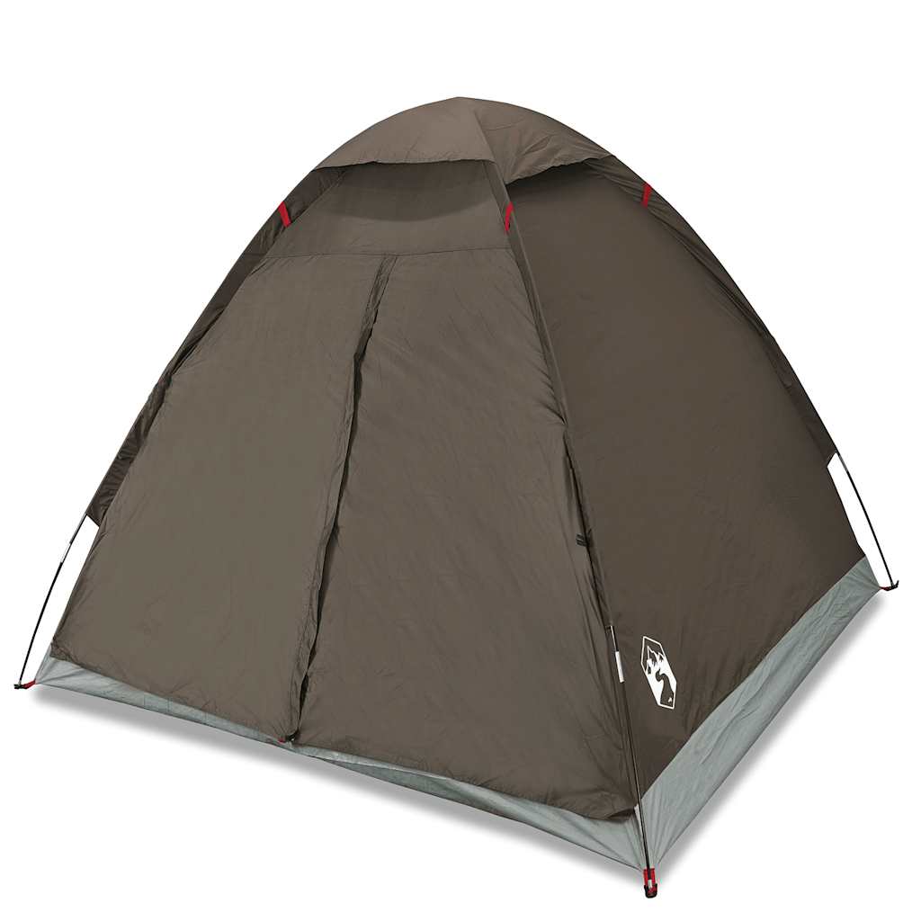 Dome Camping Tent for 4 Persons Brown Waterproof