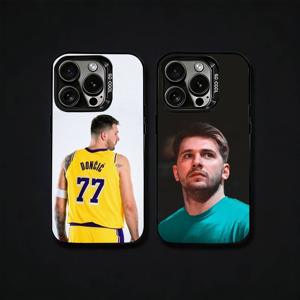 Чехол для телефона L-Luka D-Doncic 77 для iPhone 17, 16, 15, 14, 13, 12 Pro Max Черный Конфетный Матовый Ударопрочный Чехол