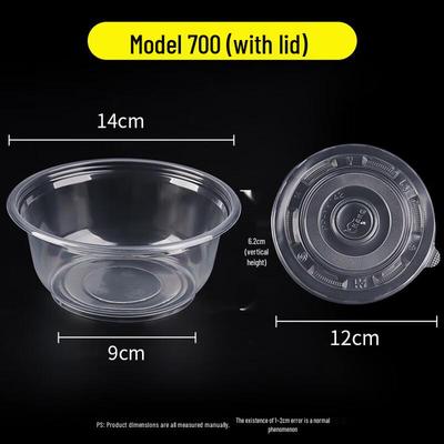 HEIXIE Одноразовые круглые пластиковые миски с крышками