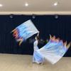 Multicolor Rectangle Flags with Telescopic Sticks Colorful Scarves Flag  Dance Performance