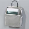 Storage Hanging Bag Large Capacity with Mesh Pocket Multi-functional Bedside Cotton Linen Organising Storage Bag