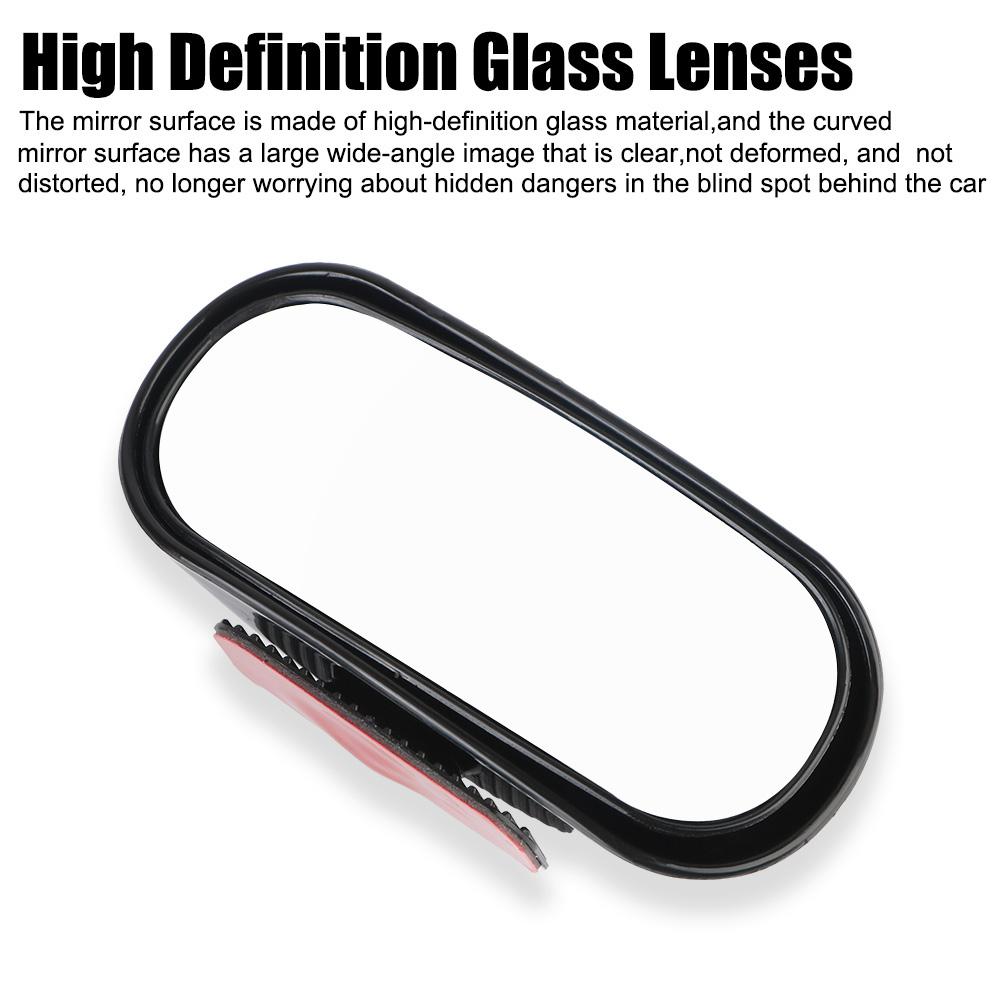 Auxiliary Rear View Mirror Car Mirror Wide Angle Side Rear Mirrors Universal HD Glass 360° Adjustable Reverse Blind Spot