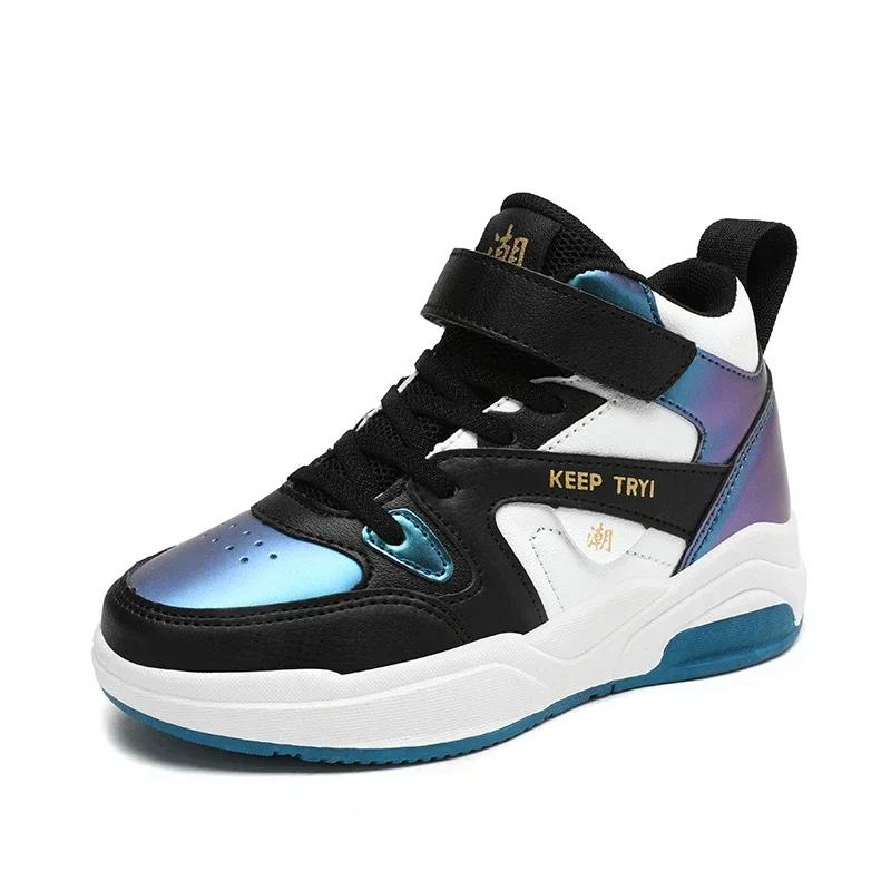 Boys Girl Basketball Shoes Soft Sole Tennis Kid Sport Shoes Outdoor Non-Slip Trainer Shoes Sportschuhe Kinder Kids Sneakers