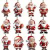 Santa Claus Ornaments, Wooden Christmas Scene Decorations, Christmas Tree Ornaments