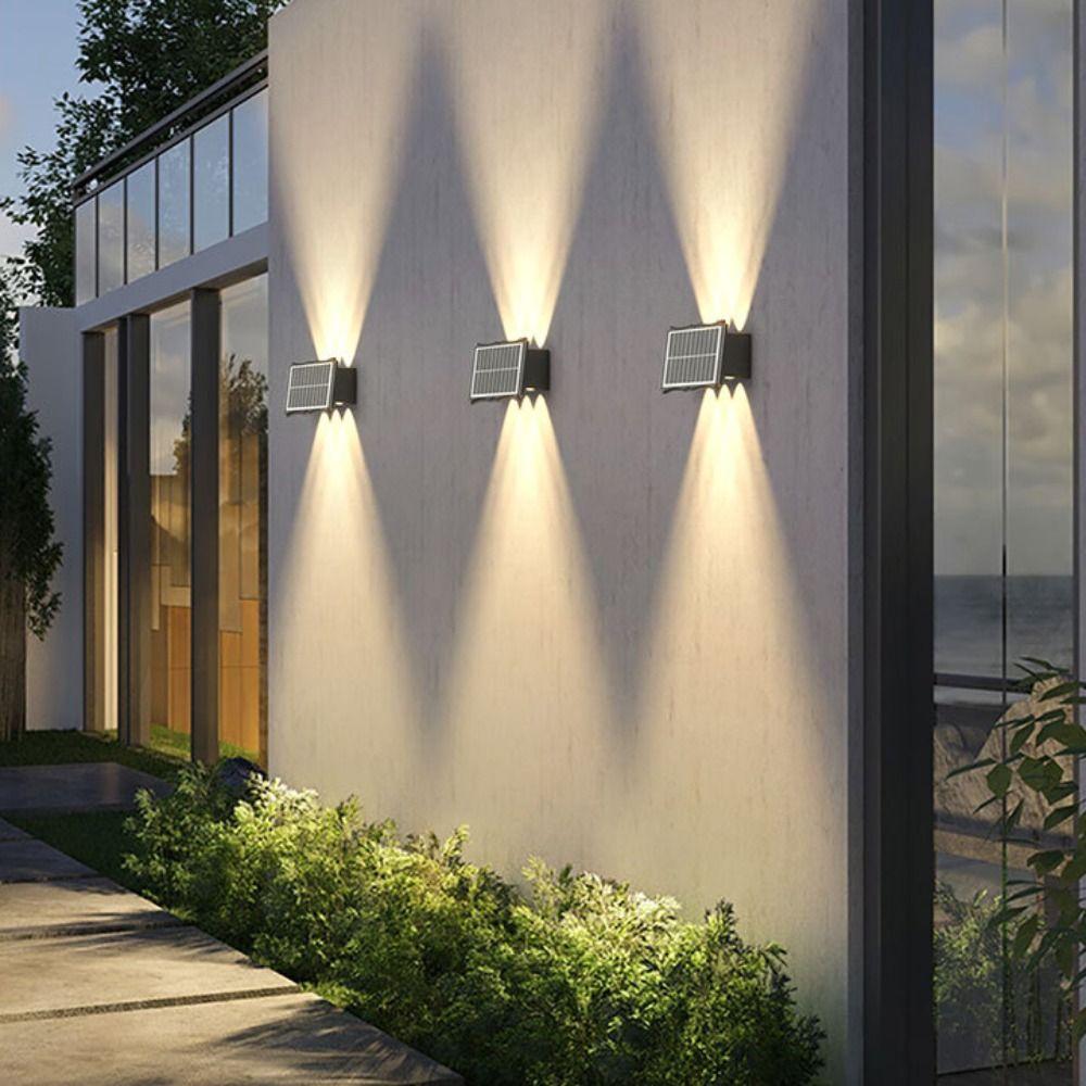 Up and Down Luminous Solar Wall Lamp Waterproof Minimalist Waterproof Wall Lamp Spotlight Dimming Motion Sensor