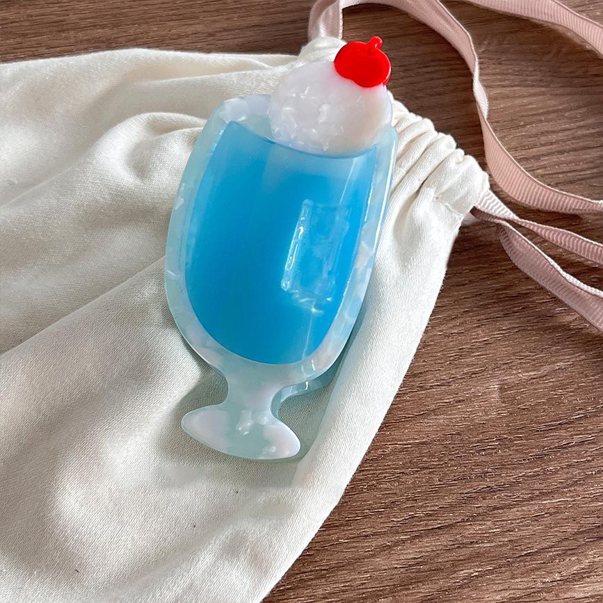 Креативная синяя содовая мороженое заколка-коготь для волос милый мультяшный заколка для хвоста акула зажим для волос головной убор для женщин девушек аксессуары для волос