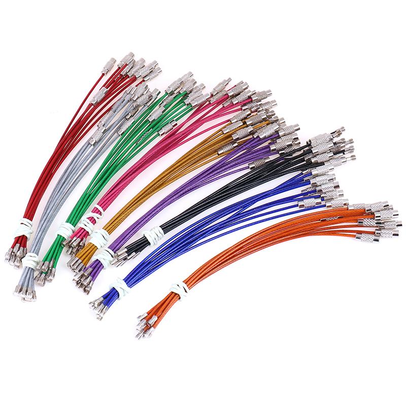 10 шт. 1,5*150 мм нержавеющая сталь круглая петля держатель брелок веревка наружные инструменты