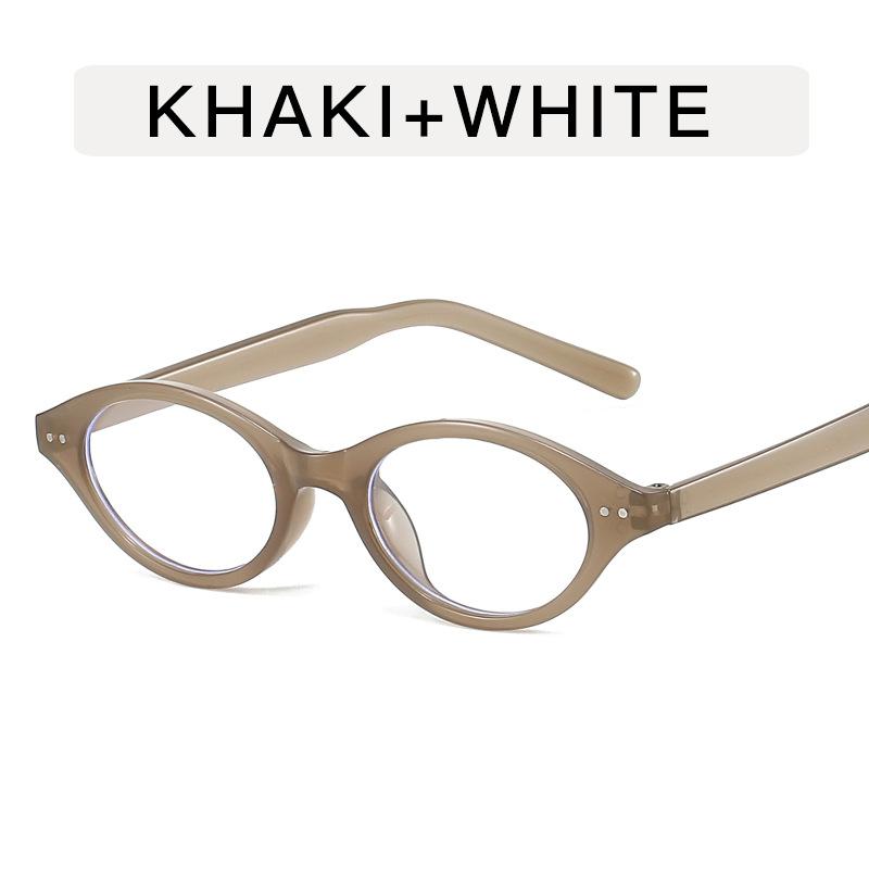 New Women Retro Oval Glasses Girls Candy Color Frame Glass Eyewear Decorative Computer Anti-Blue Eyeglasses