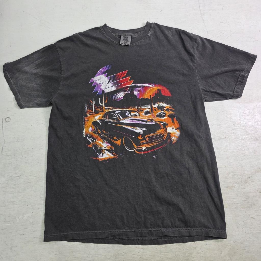 ZZ Top Eliminator Hot Rod Car Art Men's T Shirt Rock Band Concert Tour Merch XL Unisex T-Shirt