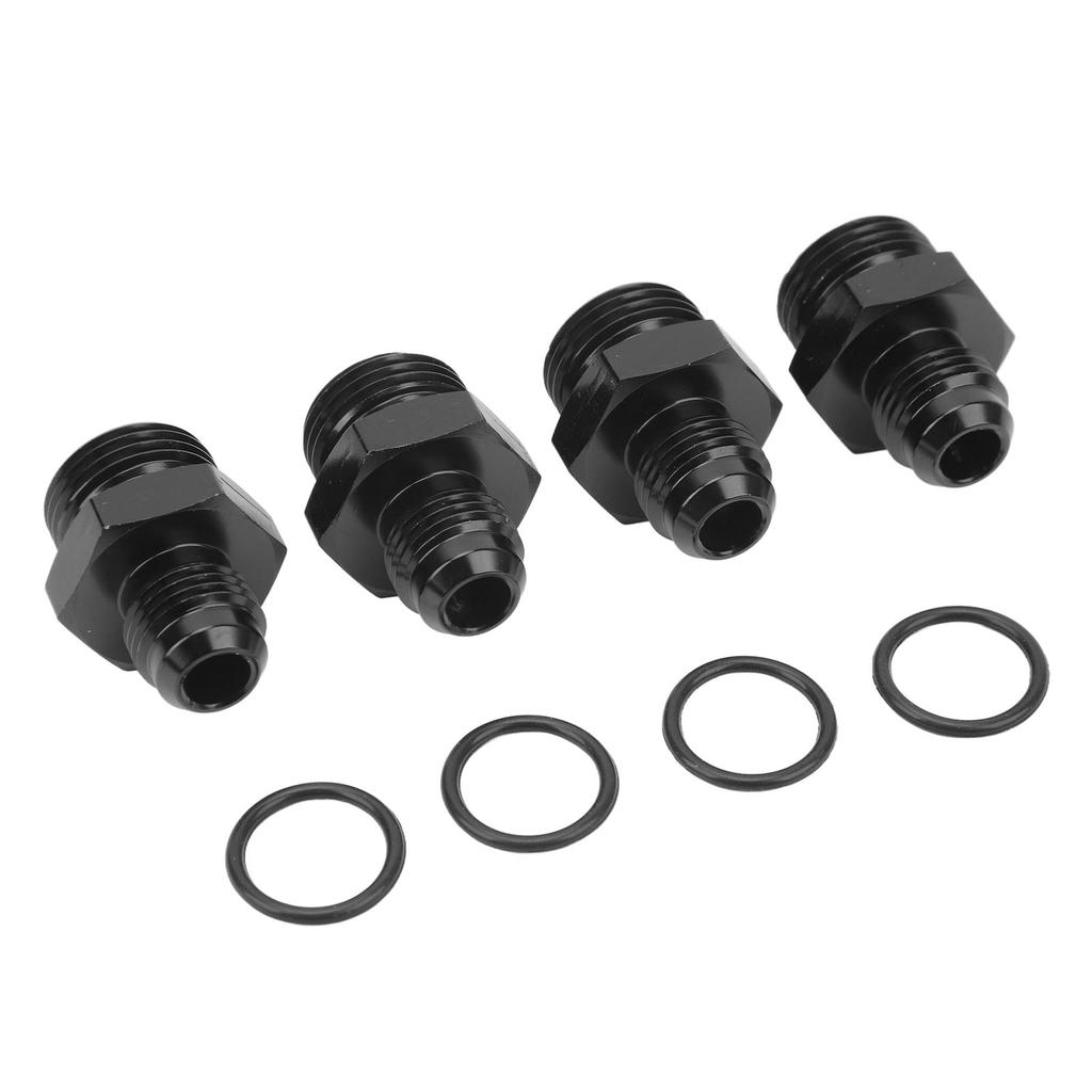 4 шт. фитинг ORB, алюминиевый сплав, 1500 фунтов на кв. дюйм, адаптер с уплотнительным кольцом, наружная резьба, развальцовка, 8AN ORB на 6AN для масляного радиатора, топливного насоса