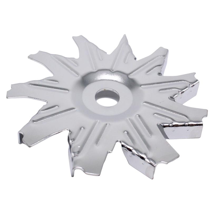 A03K-Chrome Alternator Fan And Pulley Kit For Chevy Small Block 327 350 383 400 1957 1985 Generator Pulley+Impeller