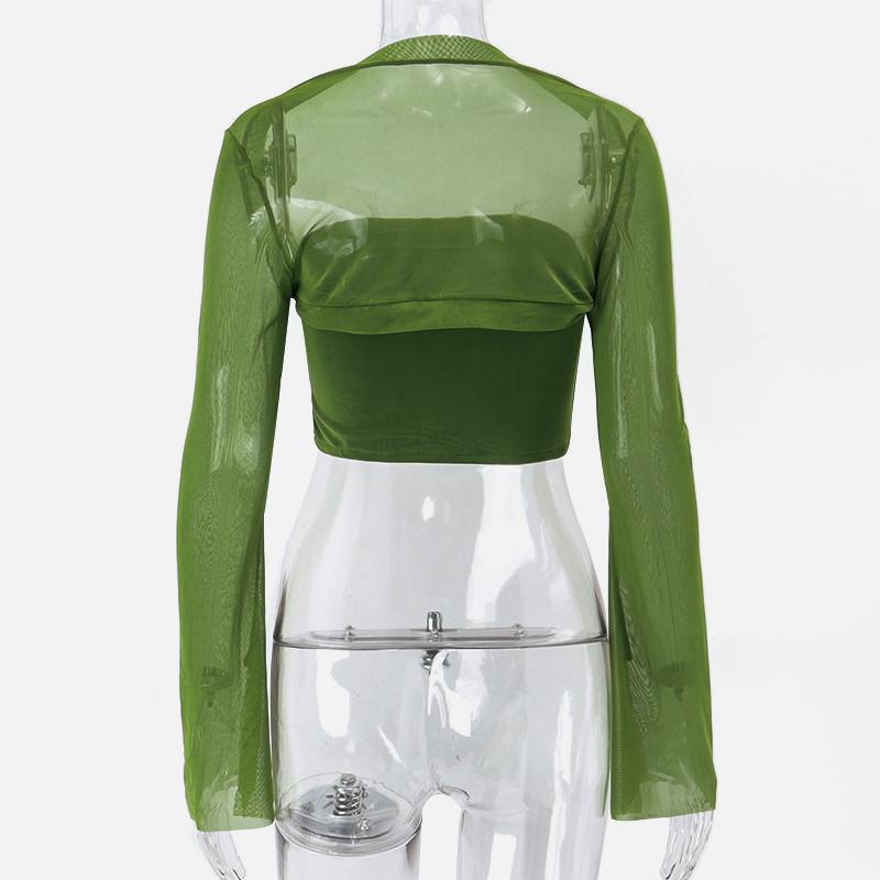 Женский облегающий топ из двух частей Spicy Girl Pure Desire без бретелек с длинными рукавами