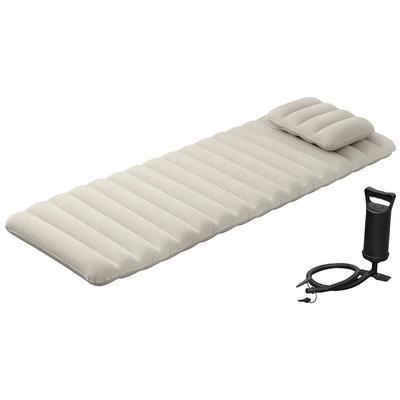 Для предотвращения стихийных бедствий Iris Ohyama Air Bed Simple Bed Single Beige Толщина 13 см Очень большой объем Надувается примерно за 2 минуты с помощью специального насоса