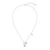 Nacre Flower Heart Necklace_Nz1139 (2Colors)