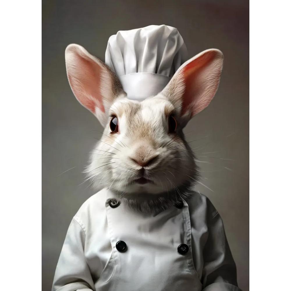 Interesting Rabbit Professional Portrait Posters Game Chef Hero Modern Prints Canvas Wall Art Pictures Home Living Room Decor