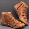 Женские зимние ботинки Ботильоны из искусственной кожи Весенние туфли на плоской подошве Женские повседневные короткие ботинки Модные ретро-ботинки на шнуровке Zapatos Mujer