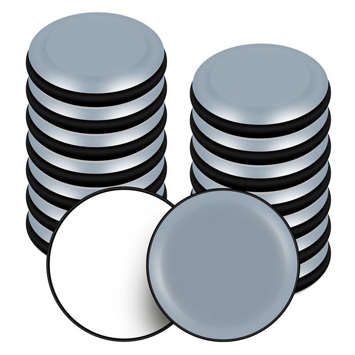 Patins meubles auto-adhésifs ronds 19 mm - lot de 16, glisseurs PTFE pour sols lisses