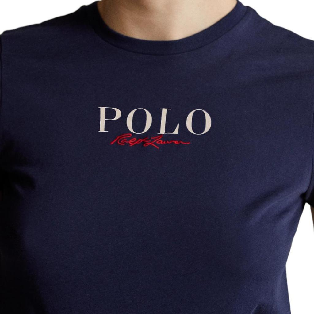 Женская футболка с коротким рукавом и круглым вырезом Polo Ralph Lauren с логотипом