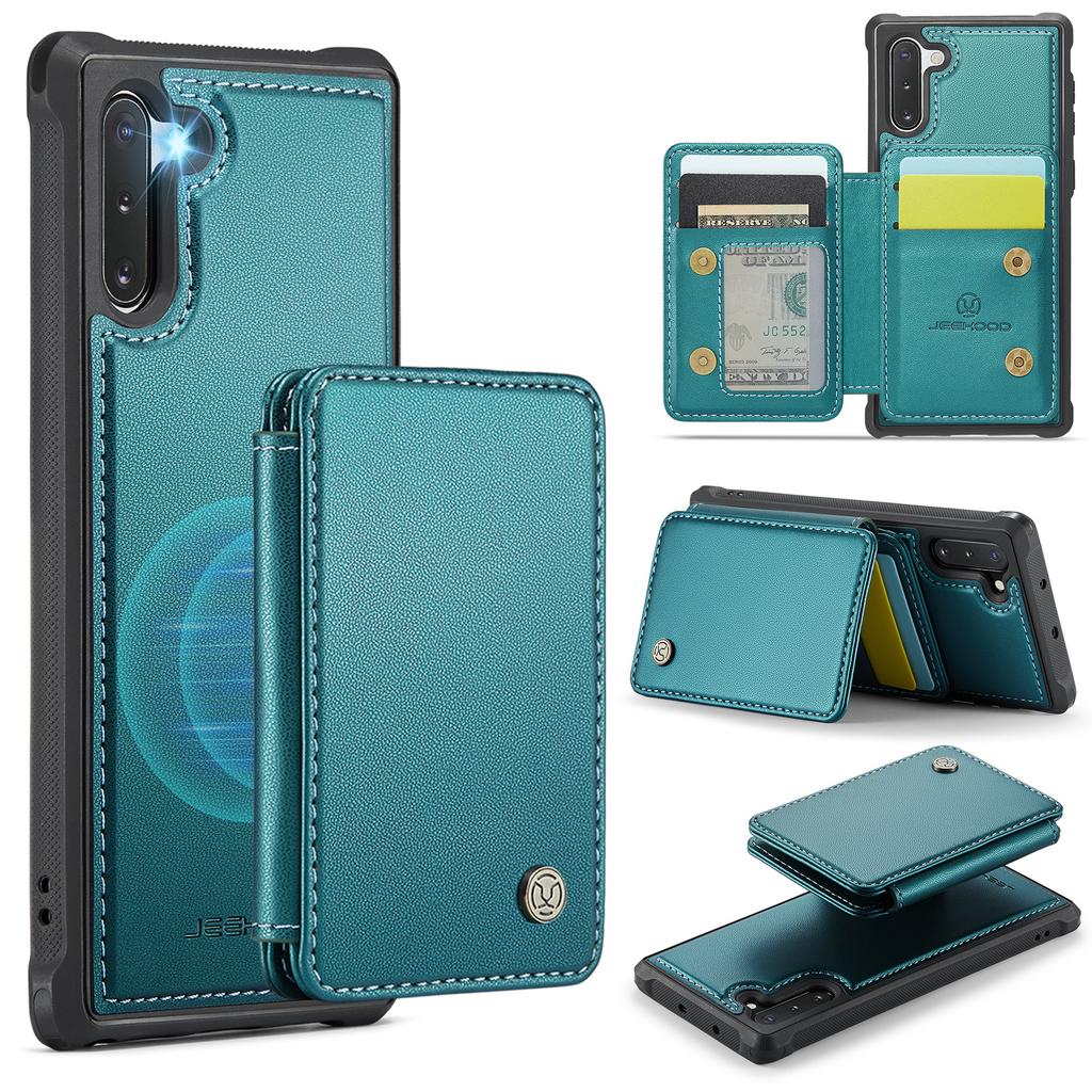 For Samsung Galaxy Note 10 4G Case JEEHOOD J05 Leather Mobile Cover with Detachable Magnetic Card Bag