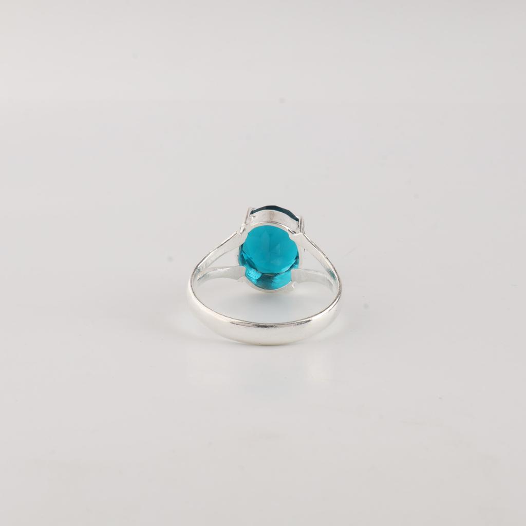 Апатит Драгоценный Камень 925 Пробы Стерлинговое Серебро Ручная Работа Ювелирные Изделия Обручальное Кольцо Для Подарка RR-75-15