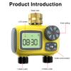 IP55 3/4'' Automatic Water Timer with 2-Outlets Garden Irrigation Valve Auto Watering System Sprinkler 1-15 Days Delay Watering