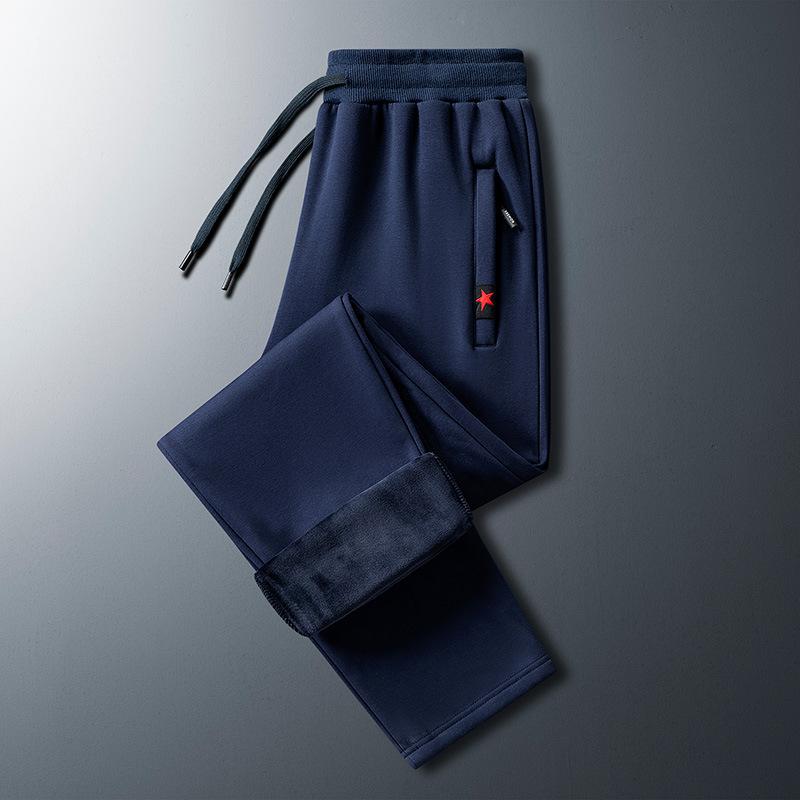 Осенние и зимние повседневные брюки, мужские и женские свободные спортивные брюки, мужские спортивные брюки Plus Velvet