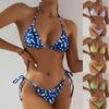 Fashion Women Printed Split Swimsuit Casual Sling Bikini Sexy Swimsuit Swimsuit